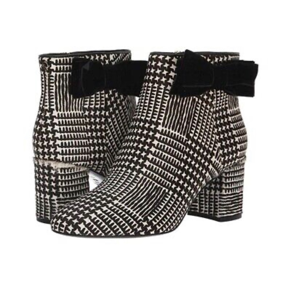 Kate Spade Holy Black and White Ankle Bootie